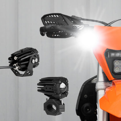 XK Glow 2in Dual Mode LED Driving Light Kit for Motorcycles, UTVs & ATVs