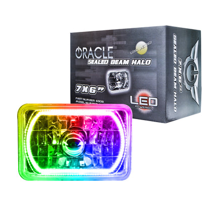Oracle Pre-Installed Lights 7x6 IN. Sealed Beam - ColorSHIFT Halo NO RETURNS