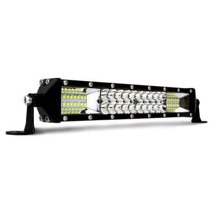 XK Glow 2-in-1 LED Light Bar w/ Pure White and Hunting Green Flood and Spot Work Light 10In