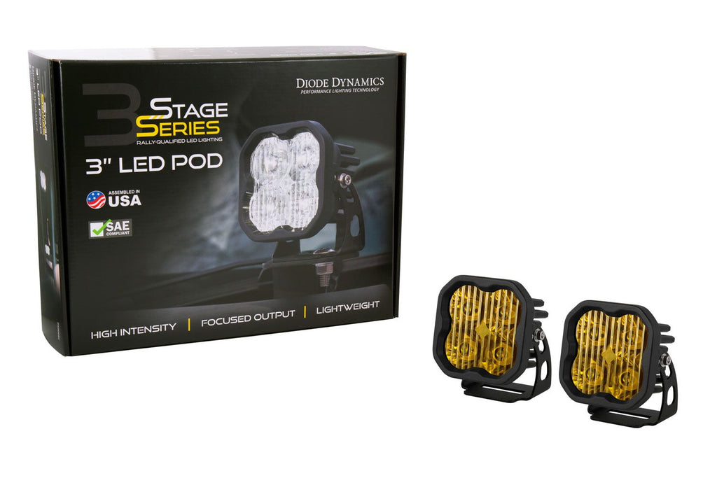 Stage Series 3" Yellow LED Pod Standard (Pair)