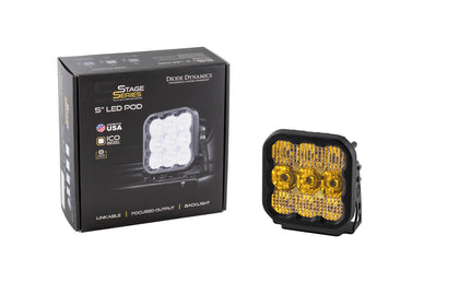 SS5 LED Pod Sport Yellow Flood (single)