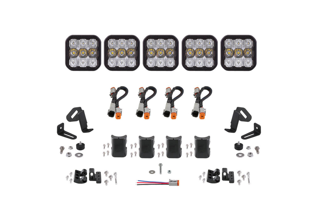 SS5 Sport Universal CrossLink 5-Pod Lightbar White Combo