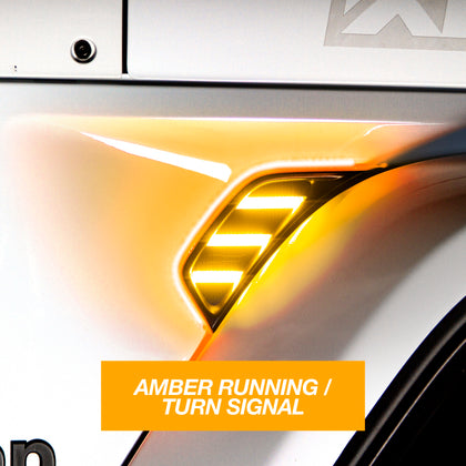 XK Glow Amber Jeep Air Vent Light w/ Turn Signal & Running Light