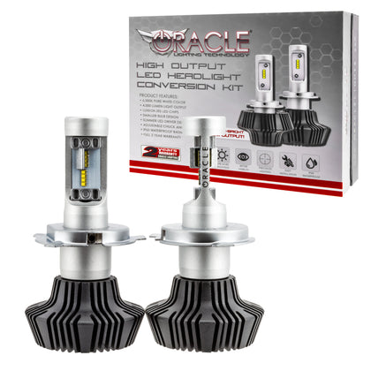 Oracle H4 4000 Lumen LED Headlight Bulbs (Pair) - 6000K SEE WARRANTY