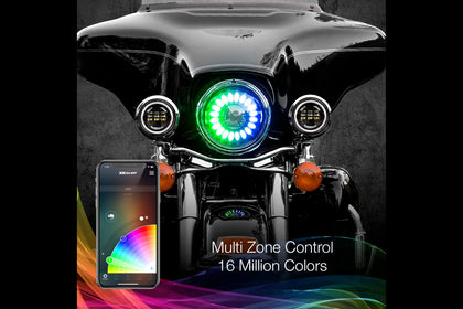 XKChrome RGB LED 7in Harley Headlight Kit w/o Controller