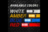 XKGlow Strobe Light Kit: 8x 12in Strips / Blue + Red
