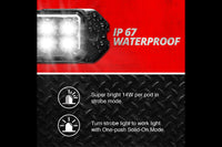XKGlow Strobe Light Kit: 8x 12in Strips / Amber