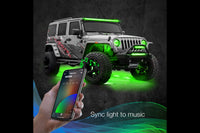 XKChrome RGB LED Rock Light Kit: 4pc w/ Dash Mount Controller