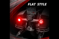 XKGlow Motorcycle Turn Signal Kit: Rear / Flat / Smoked