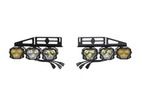 Morimoto 4Banger Fog Light Kit: 15-20 Ford Raptor (HXB Yellow Wide / Wide / Wide)