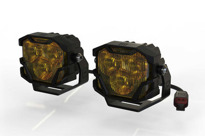 Morimoto 4Banger HXB LED Pods (Wide / Yellow)(Set)