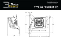 Stage Series 3" SAE/DOT Type SV2 Fog Light Kit