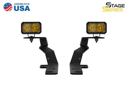 Stage Series C2 LED Ditch Light Kit for 2015-2020 Ford F-150 Pro Yellow Combo Diode Dynamics