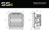 Bronco SS5 6-Pod CrossLink Grille Lightbar Kit  Pro Yellow Combo